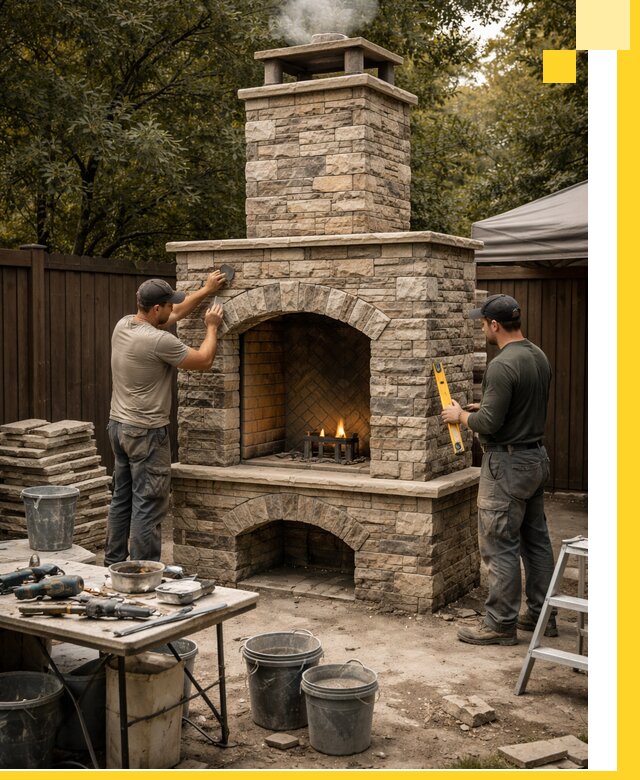 Проектирование и установка уличных каминов в Челябинске