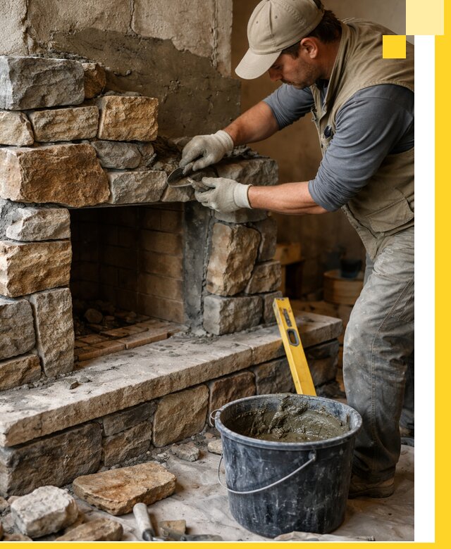 Изготовление и установка каменных каминов под ключ в Челябинске