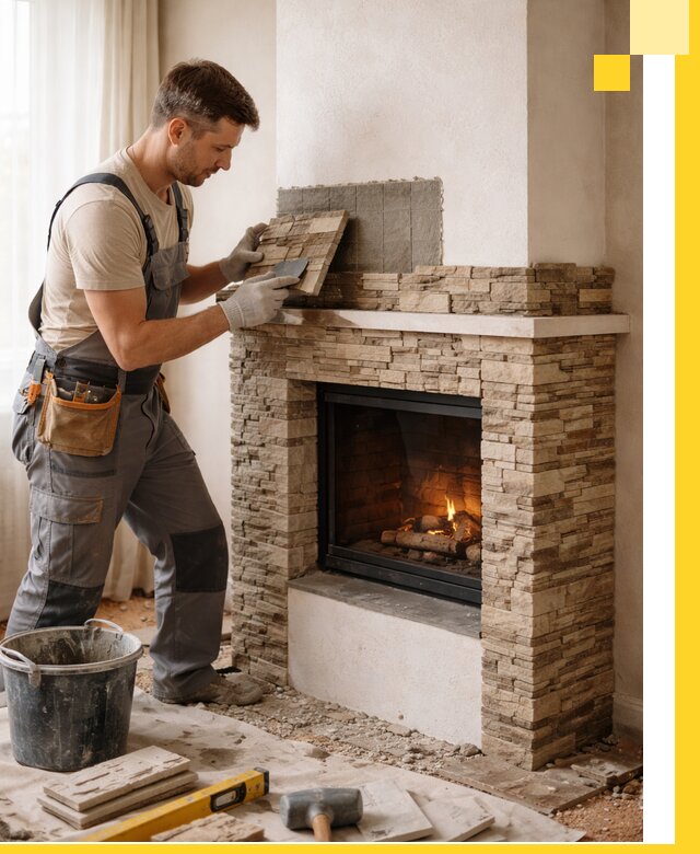 Изготовление и монтаж каминов для дома под ключ в Челябинске