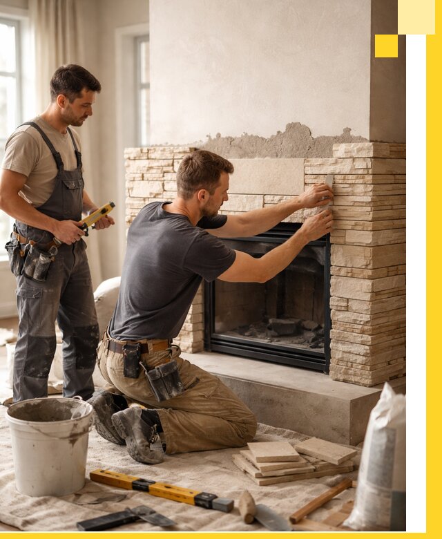 Установка и монтаж каминов для загородного дома в Челябинске