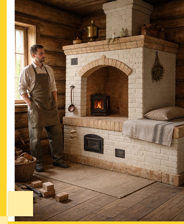 Русские печи с лежанкой под ключ в Челябинске от 154680 р. ЭриданЧлб