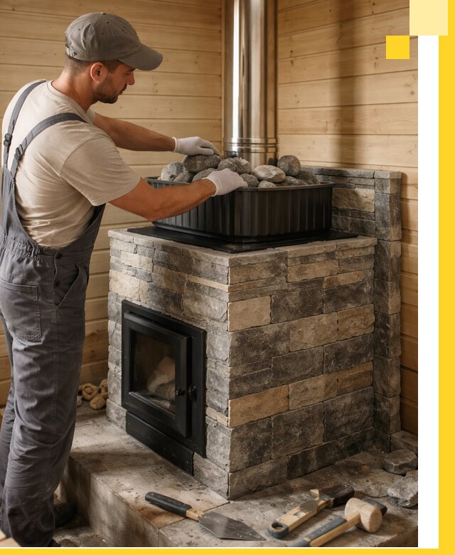 Печи для парной в Челябинске, производство, монтаж и обслуживание