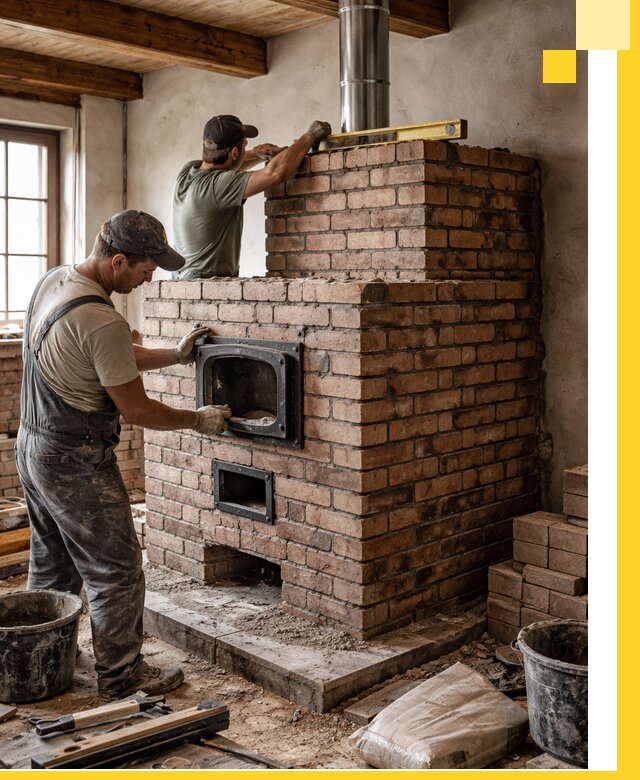 Печи для загородного дома под ключ в Челябинске — монтаж и сервис