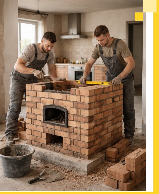 Установка и монтаж печей в частном доме в Челябинске под ключ