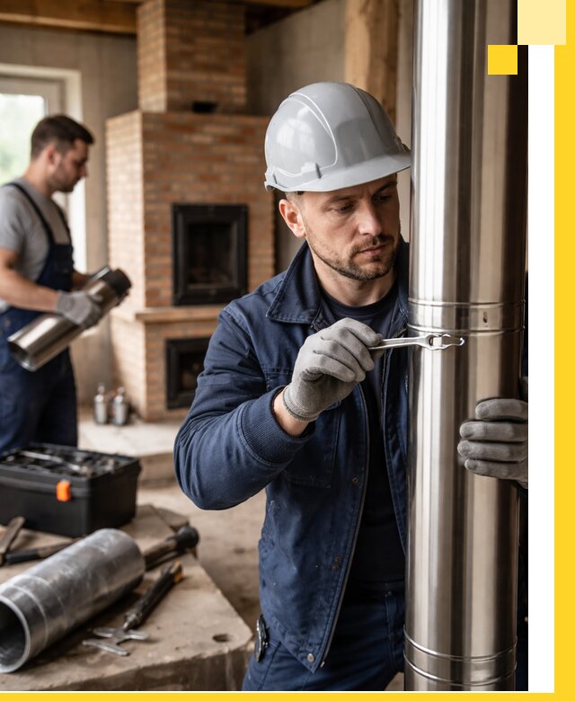 Профессиональный монтаж дымоходов для печей в Челябинске