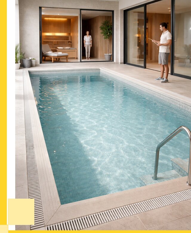 Отделка бассейна пленкой ПВХ в Челябинске от 3609 р. - ЭриданЧлб