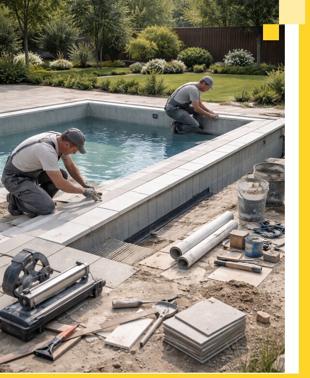 Строительство открытых бассейнов под ключ в Челябинске профессионально