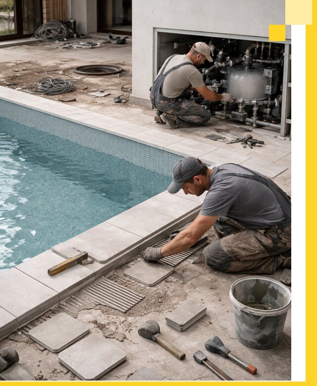 Строительство и монтаж бассейнов в коттедже в Челябинске