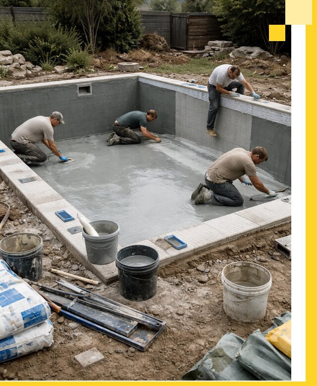 Изготовление и монтаж чаши бассейна под ключ в Челябинске