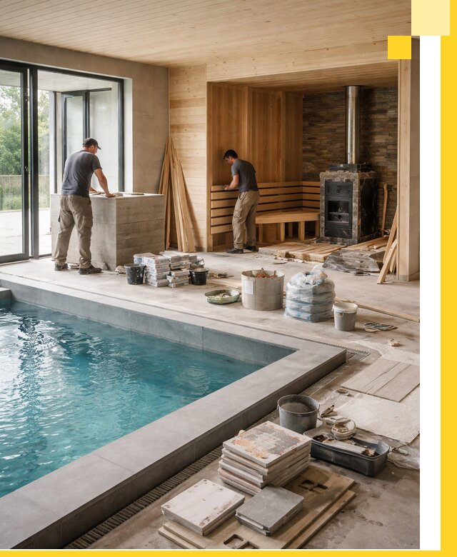 Проектирование и строительство бань с бассейном в Челябинске