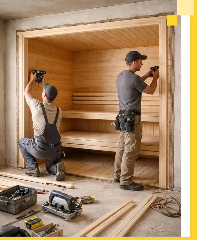 Монтаж саун под ключ в Челябинске — проектирование и установка