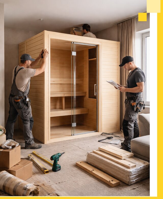 Установка и благоустройство саун в квартире в Челябинске