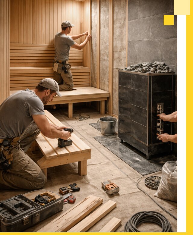 Дизайн и строительство интерьерных саун под ключ в Челябинске