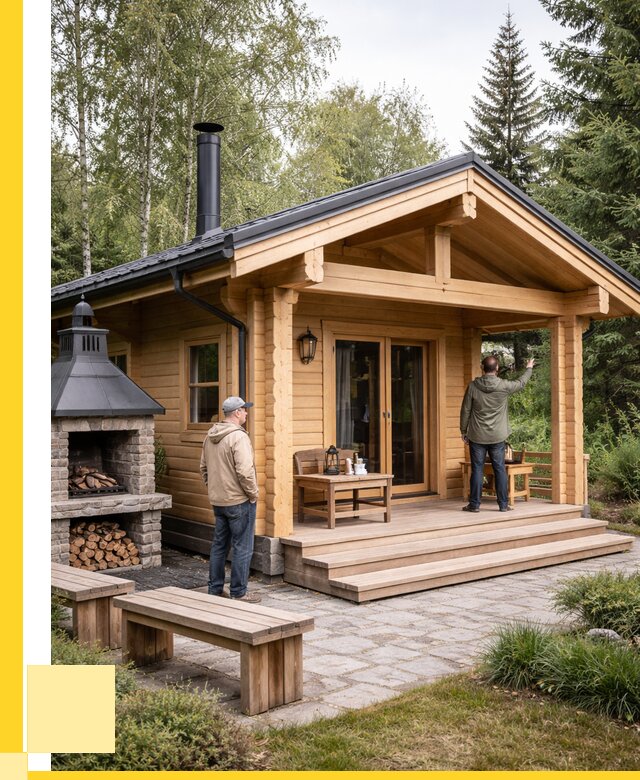 Деревянные бани под ключ в Челябинске от 464040 р. | ЭриданЧлб