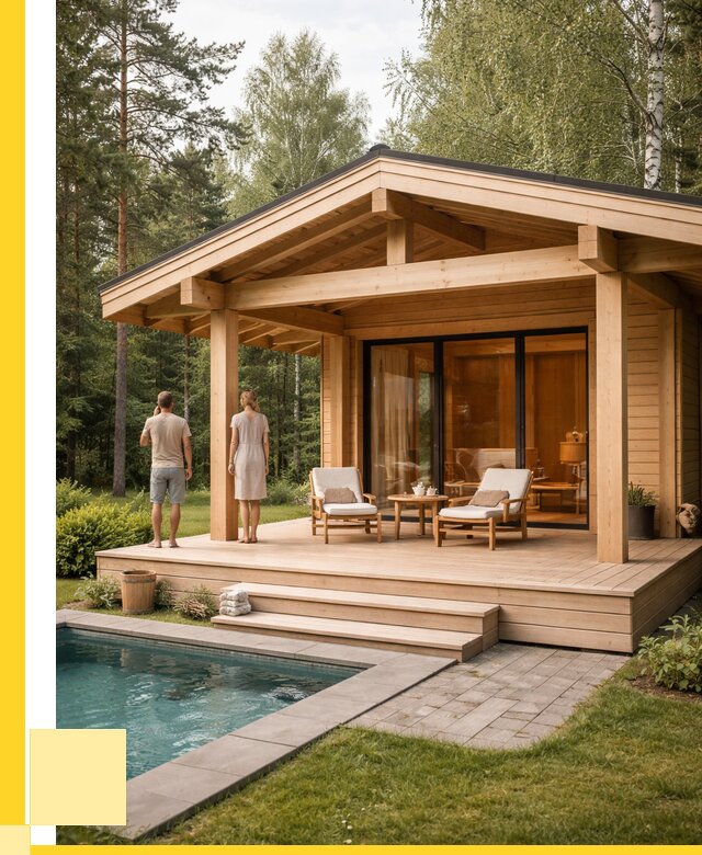 Бани с террасой под ключ в Челябинске от 618720 р. | ЭриданЧлб