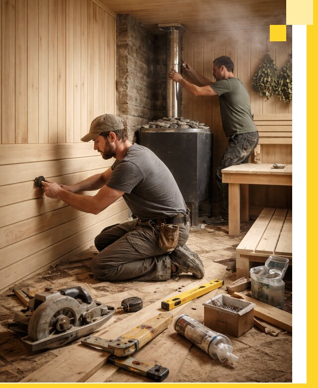 Полное строительство и оснащение парных под ключ в Челябинске