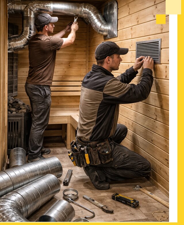 Проектирование и монтаж вентиляции бани в Челябинске под ключ