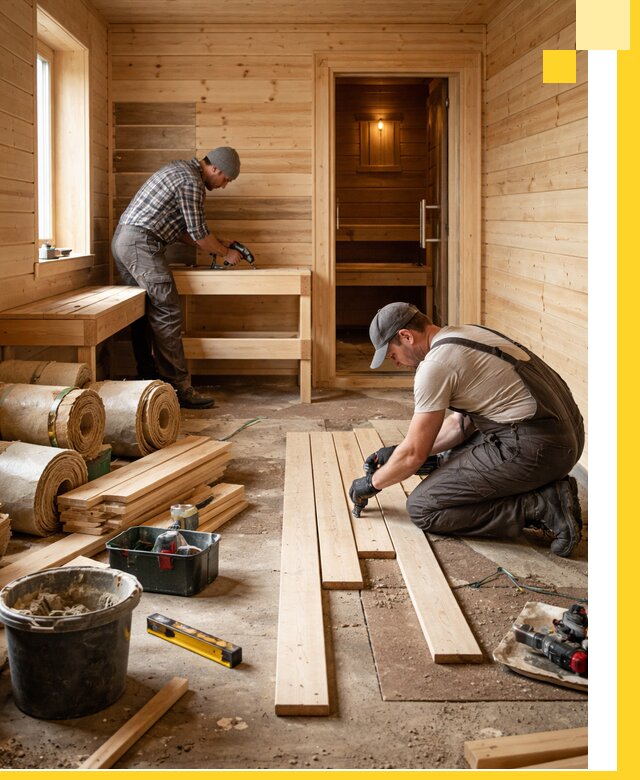 Индивидуальный проект бани с комнатой отдыха под ключ в Челябинске