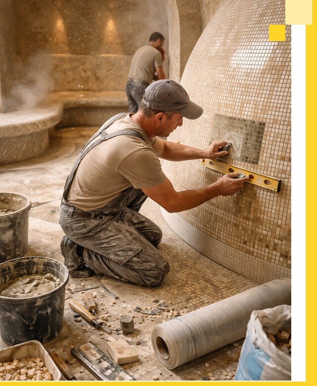 Хамам под ключ в Челябинске: проектирование, строительство, отделка