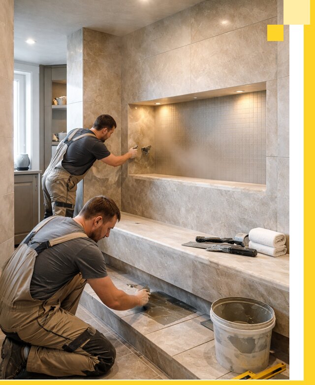 Профессиональное строительство хамама в квартире в Челябинске