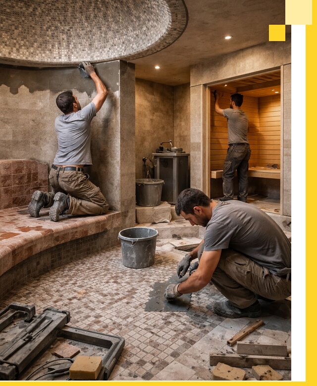 Проект и строительство хамама бани и сауны под ключ в Челябинске