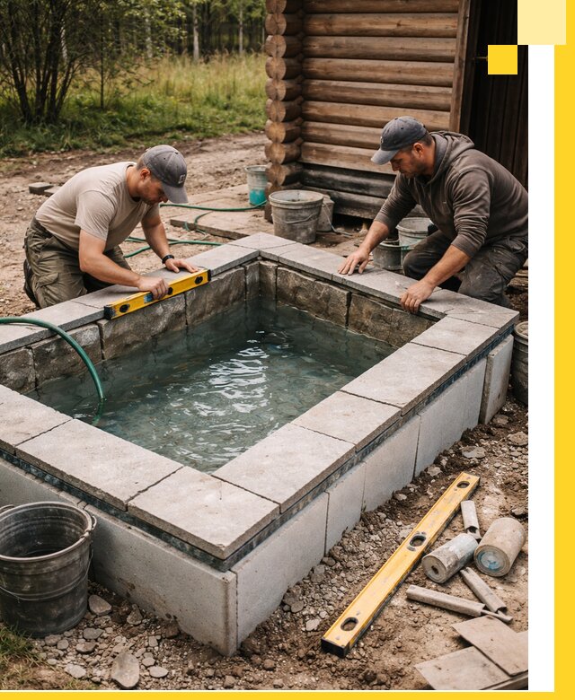 Изготовление и установка холодных купелей под ключ в Челябинске